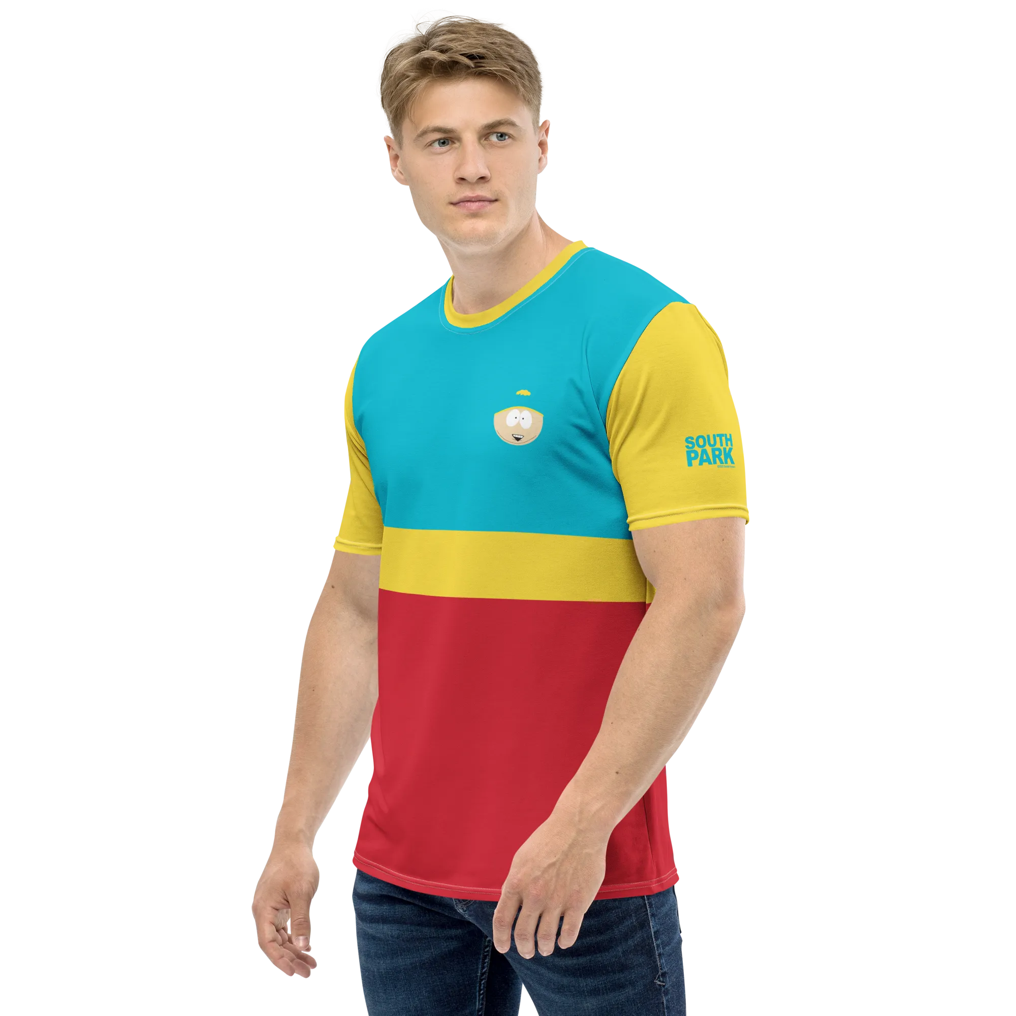South Park Cartman Color Block Unisex Short Sleeve T-Shirt