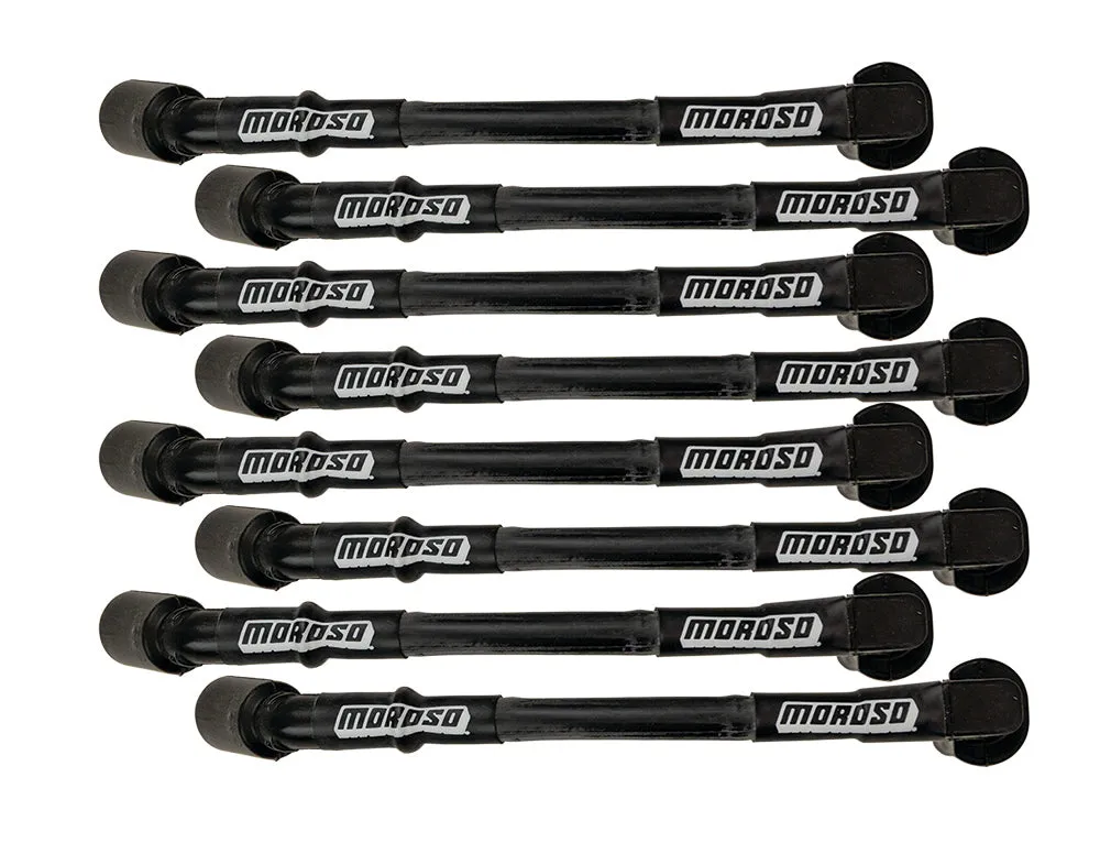 Spark Plug Wire Set - Ultra - Spiral Core - 7 mm - Sleeved - Black - 90 Degree Plug Boots - Factory Style Boots - 11.00 in Long - GM LS-Series - Kit