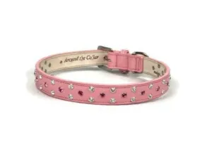 Stella Jewel 2 Tone Cluster Leather Dog Collar