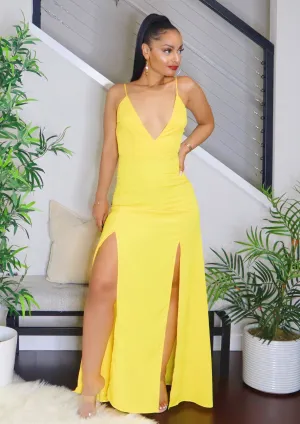 Sunshine Leg Slit Maxi Dress