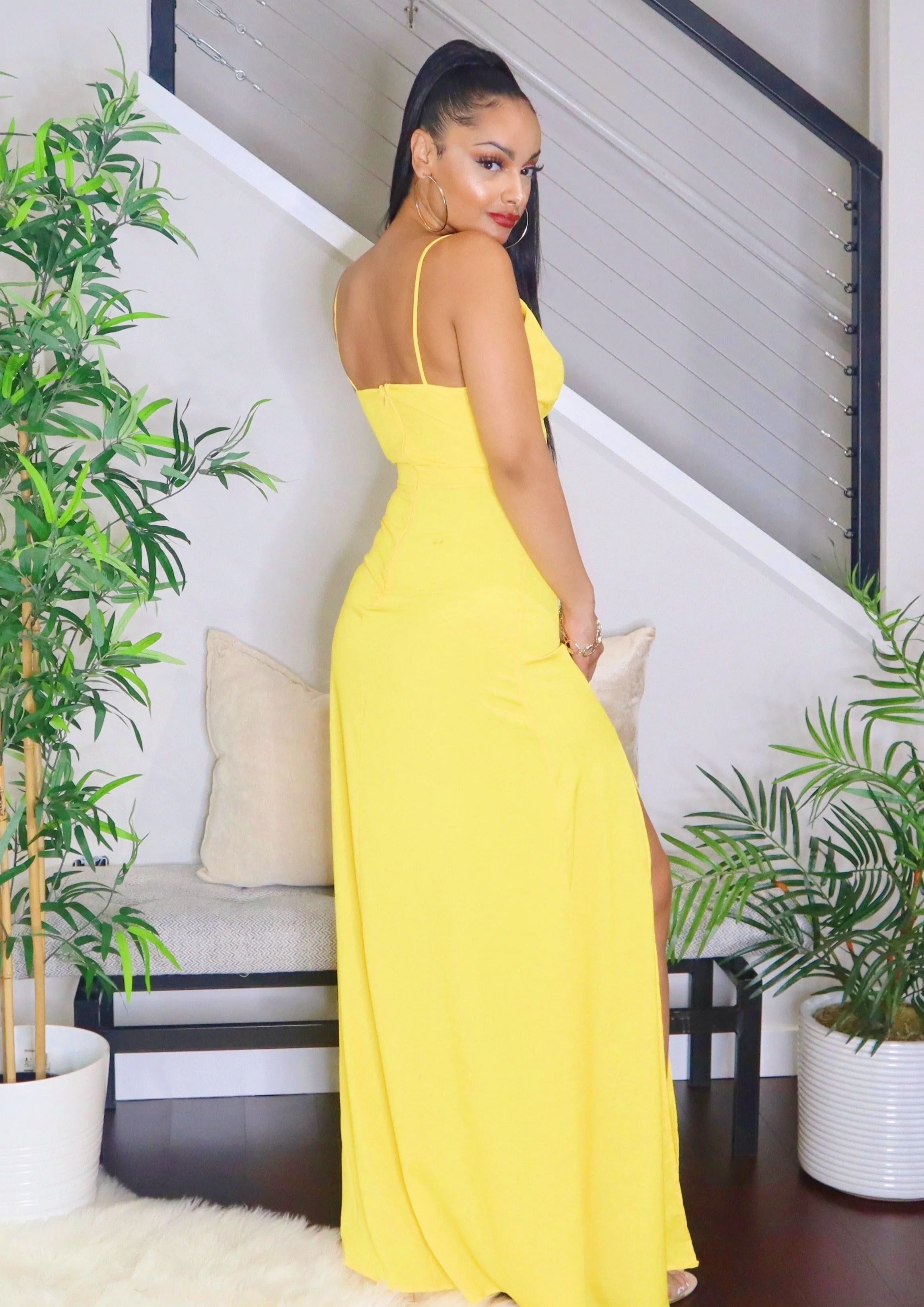 Sunshine Leg Slit Maxi Dress