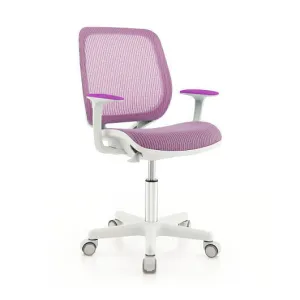 Swivel Mesh Children Computer Chair with Adjustable Height-Purple - Color: Purpl