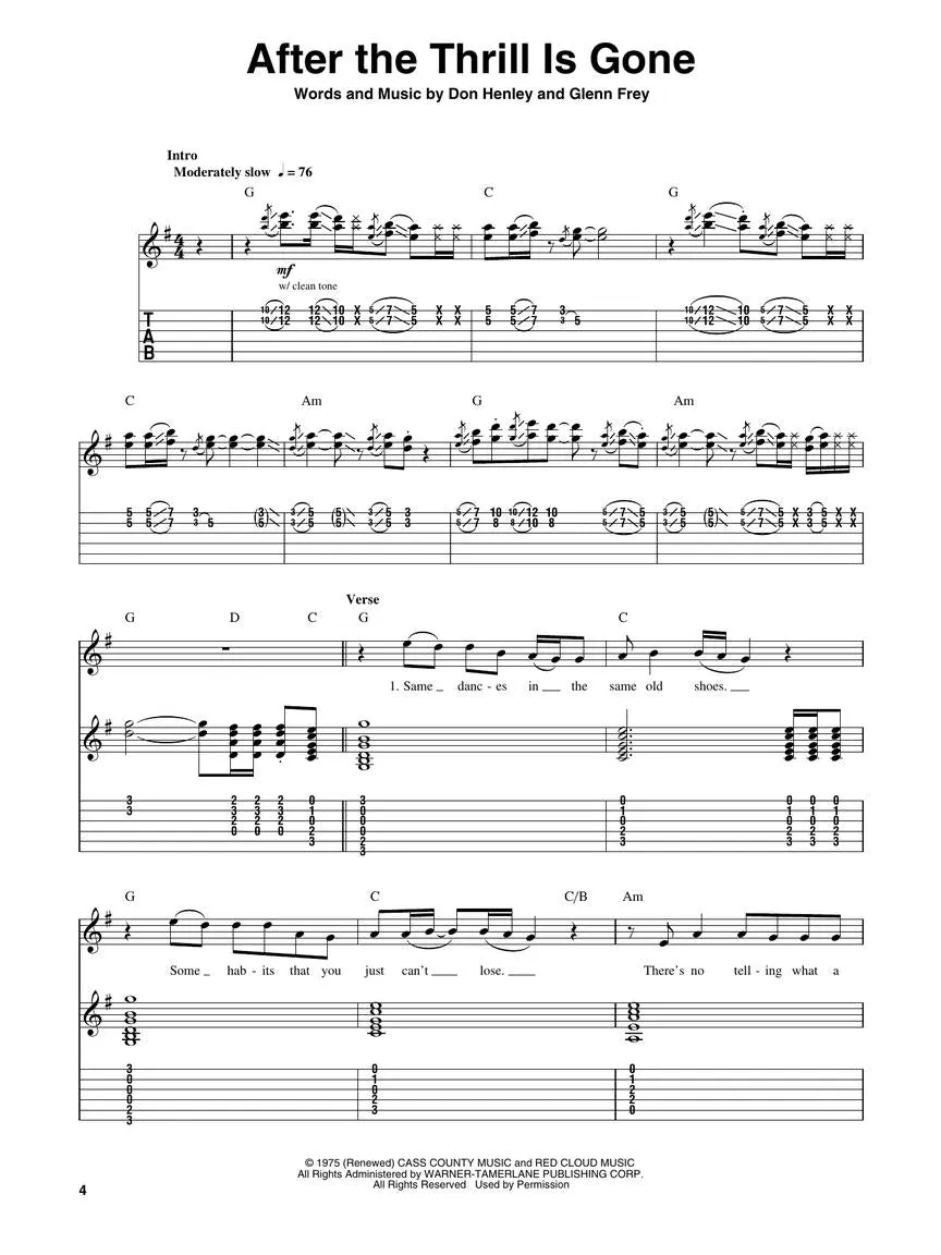 The Eagles - Acoustic Guitar Play-Along