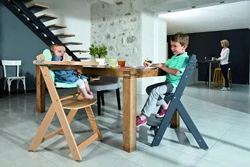 Timba Adjustable Height Wooden High Chair & Tray | Natural | 6m - 10 years