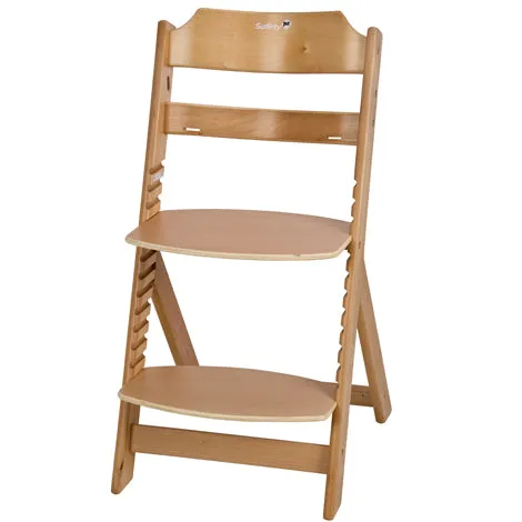 Timba Adjustable Height Wooden High Chair & Tray | Natural | 6m - 10 years