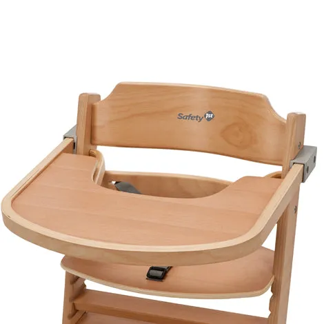 Timba Adjustable Height Wooden High Chair & Tray | Natural | 6m - 10 years