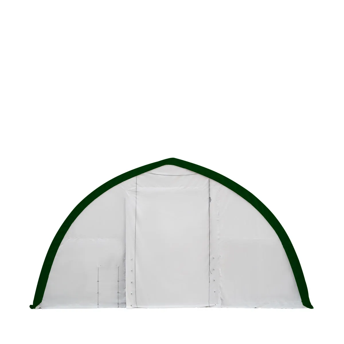 TMG-ST4061E 40' x 60' Peak Ceiling Storage Shelter, Single Truss, 11oz PE Cover, 13' W x 16' H Wide Open Door on Two End Walls