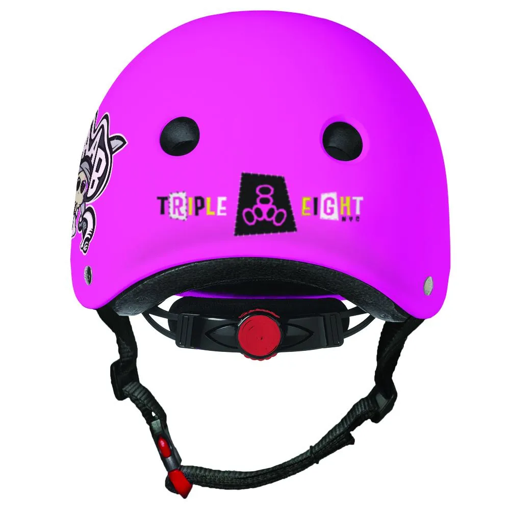 Triple 8 LIL 8 Certified Youth Staab Helmet Neon Pink Rubber
