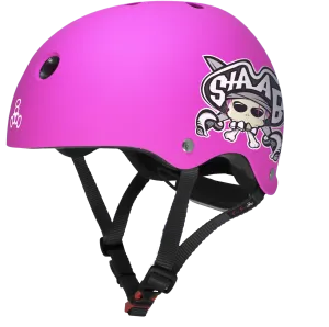 Triple 8 LIL 8 Certified Youth Staab Helmet Neon Pink Rubber