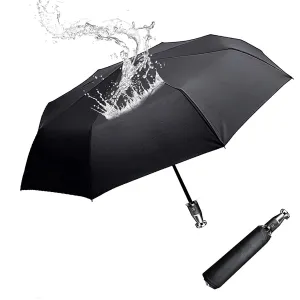 Umbrella for All Cars, 10 Ribs Umbrella Windproof Automatic Folding Umbrella, One-handed use, Rain and Sun Protection, Car Accessories DE13993