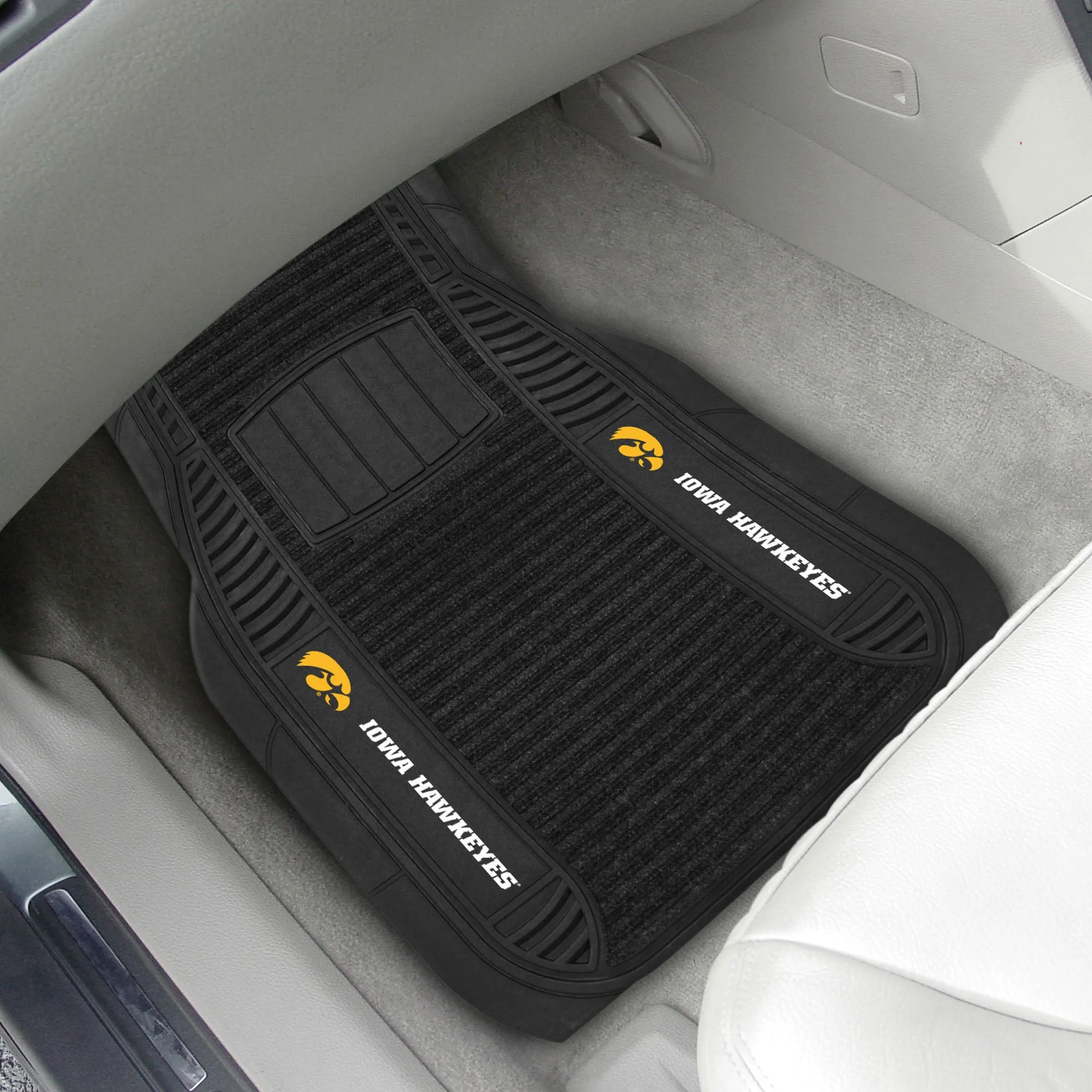 University of Iowa 2-pc Deluxe Car Mat Set