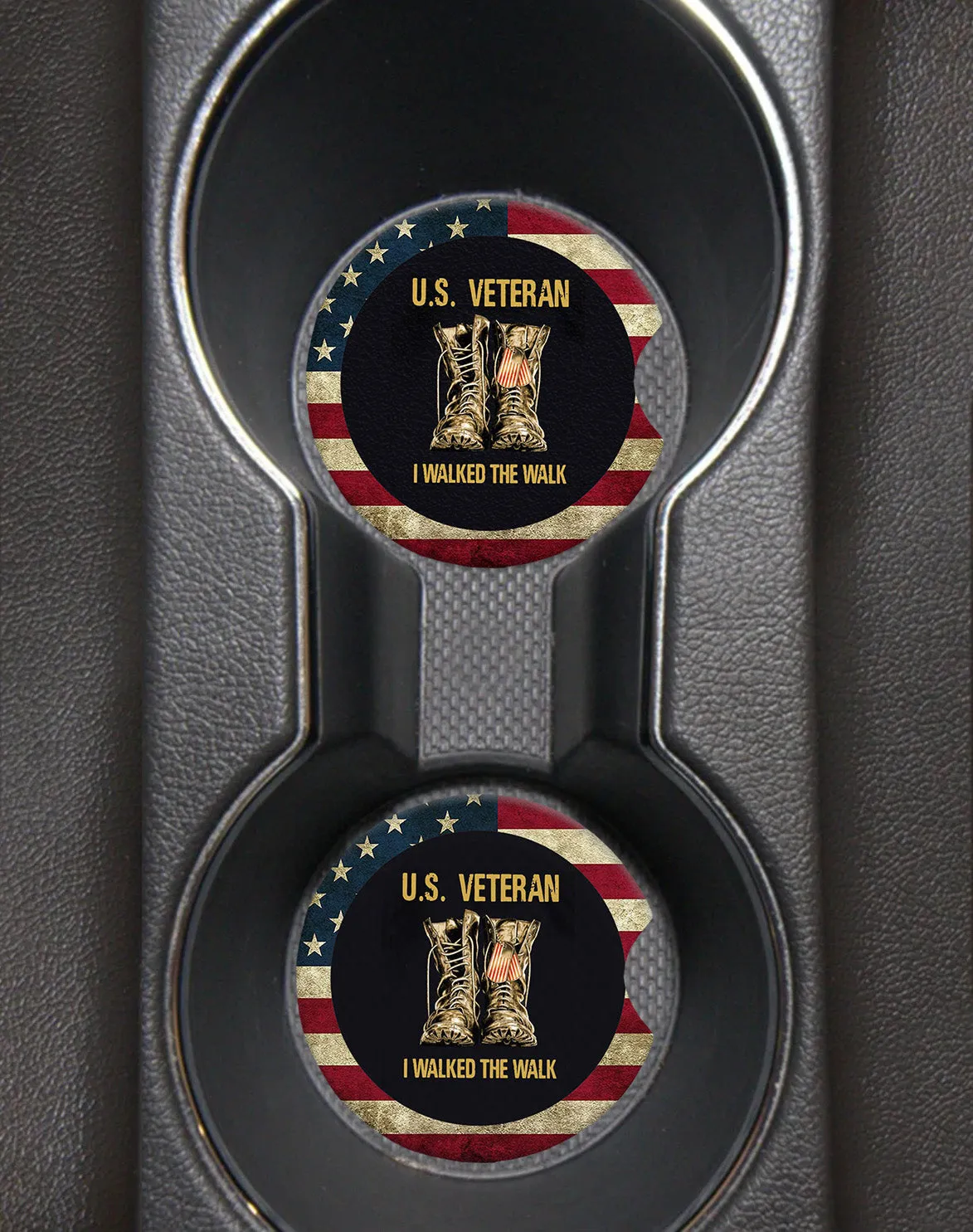 US Veteran, I Walked The Walk 2.75" Car Coasters
