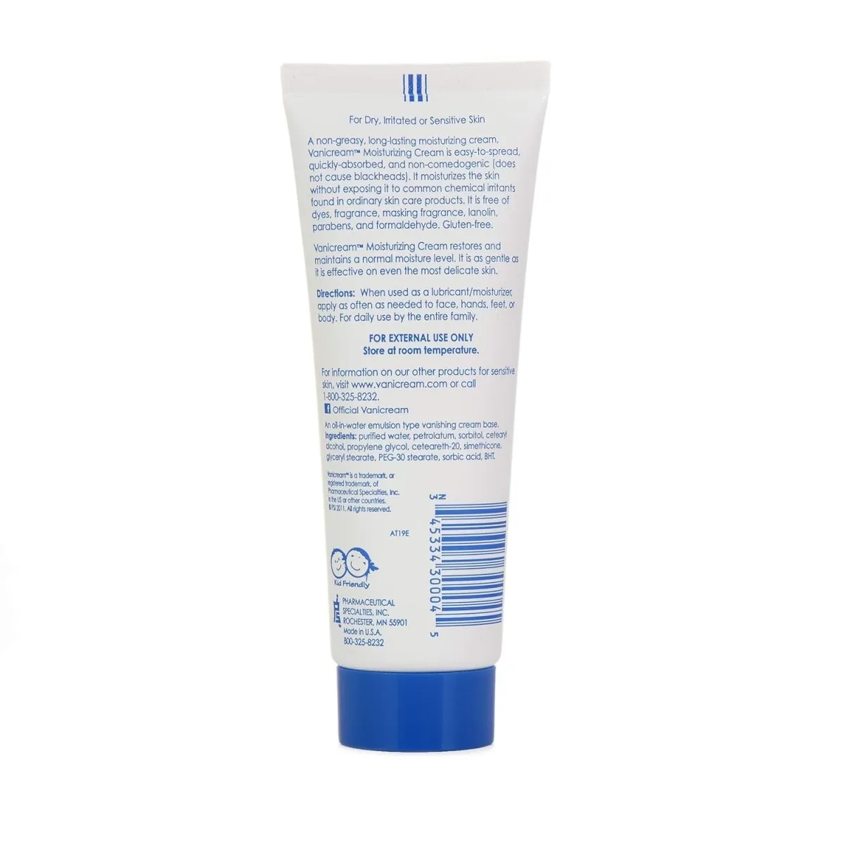 Vanicream Moisturizing Skin Cream for Eczema & Psoriasis - 4 oz Tube