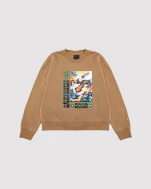 W BROOKLYN FLEECE CREW BY JORDAN MOSS "DK DRIFTWOOD"
