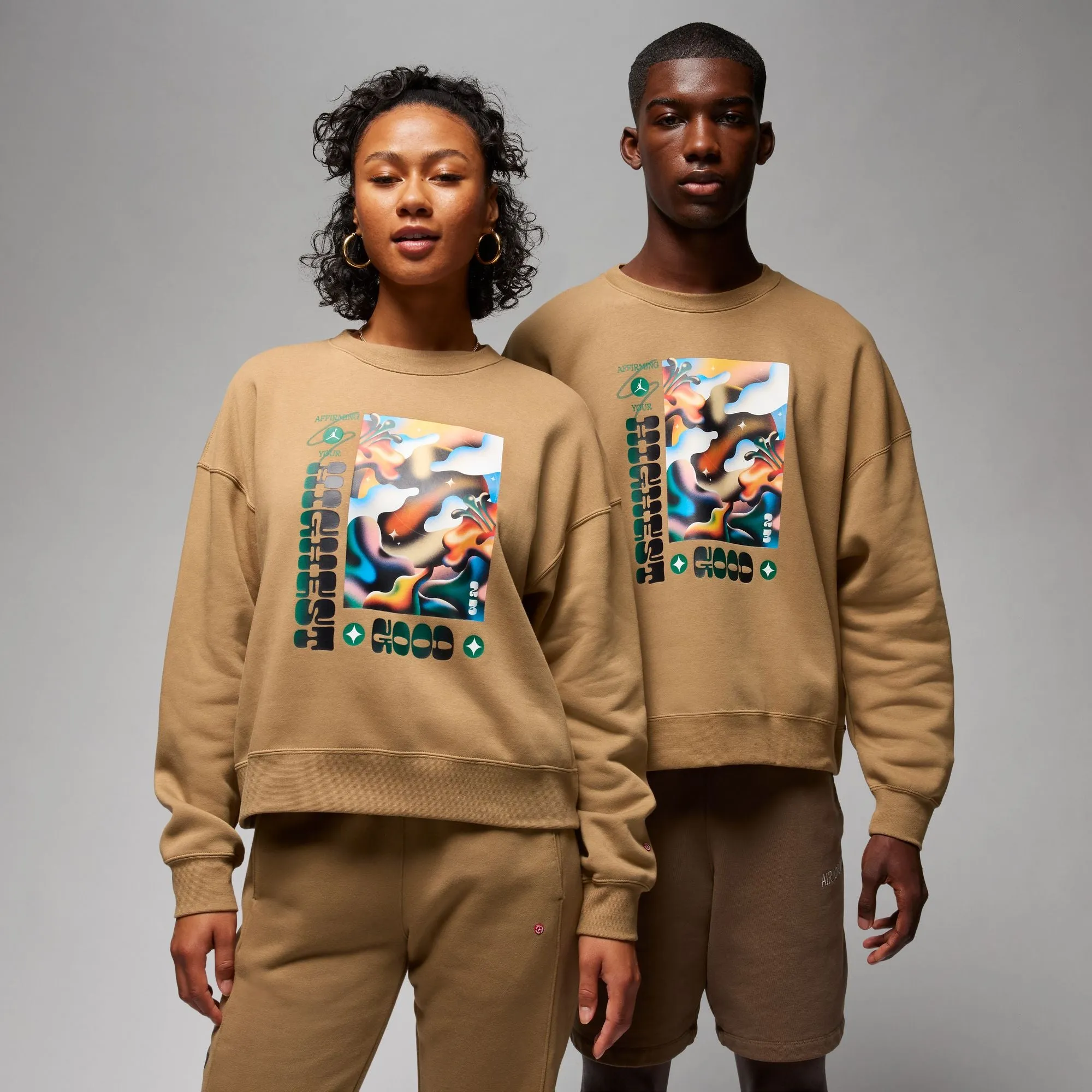 W BROOKLYN FLEECE CREW BY JORDAN MOSS "DK DRIFTWOOD"
