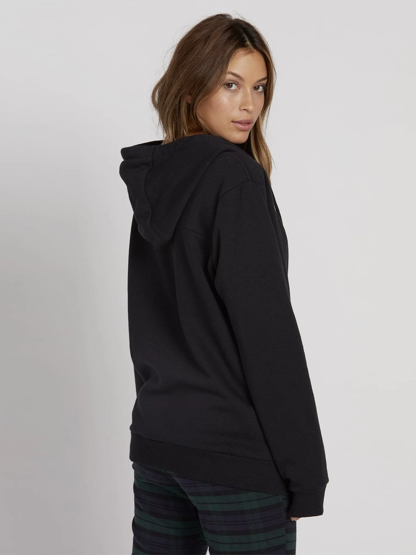 Walk On By High Neck Kapuzenpullover - Black