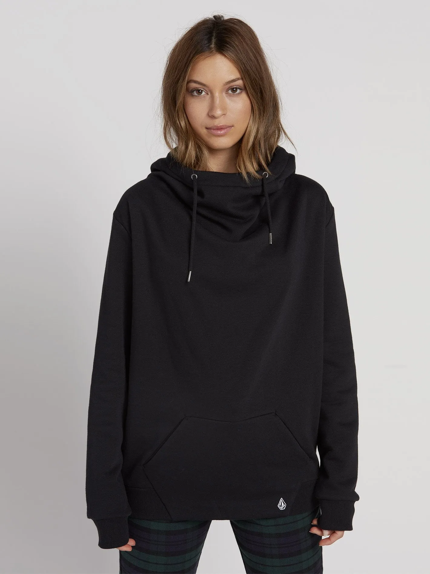 Walk On By High Neck Kapuzenpullover - Black