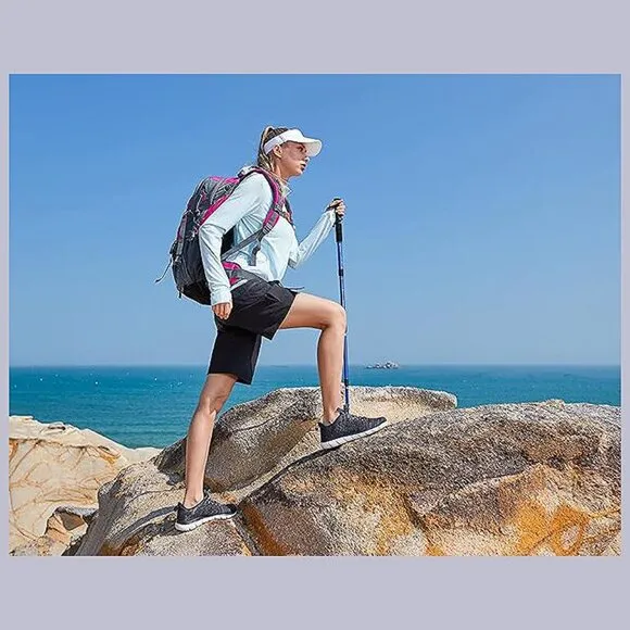 Women's Lightweight Hiking Cargo Shorts Quick Dry Athletic Shorts for Camping Tr