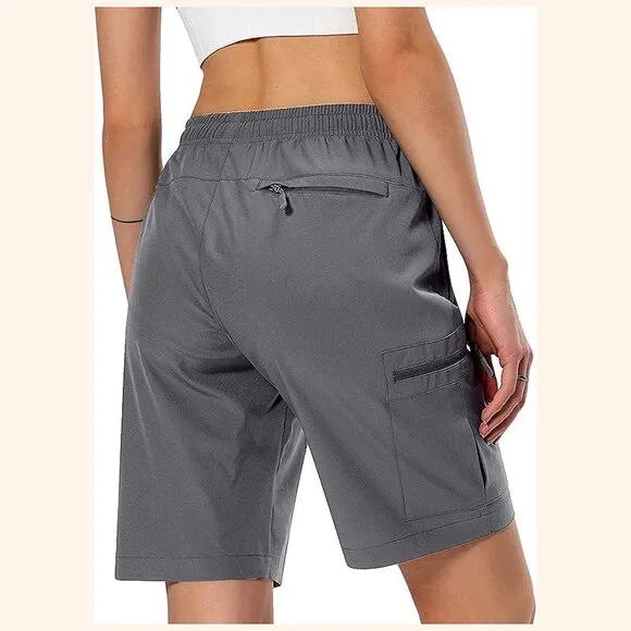 Women's Lightweight Hiking Cargo Shorts Quick Dry Athletic Shorts for Camping Tr