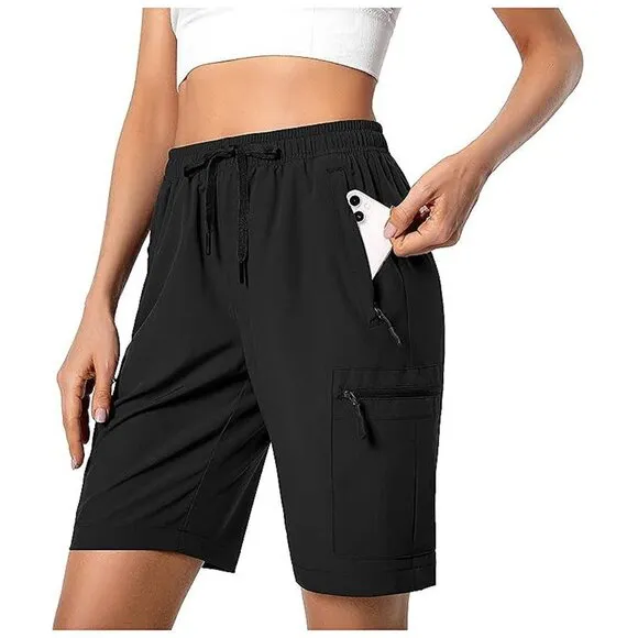 Women's Lightweight Hiking Cargo Shorts Quick Dry Athletic Shorts for Camping Tr