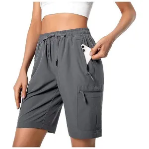 Women's Lightweight Hiking Cargo Shorts Quick Dry Athletic Shorts for Camping Tr