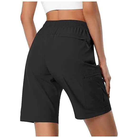 Women's Lightweight Hiking Cargo Shorts Quick Dry Athletic Shorts for Camping Tr