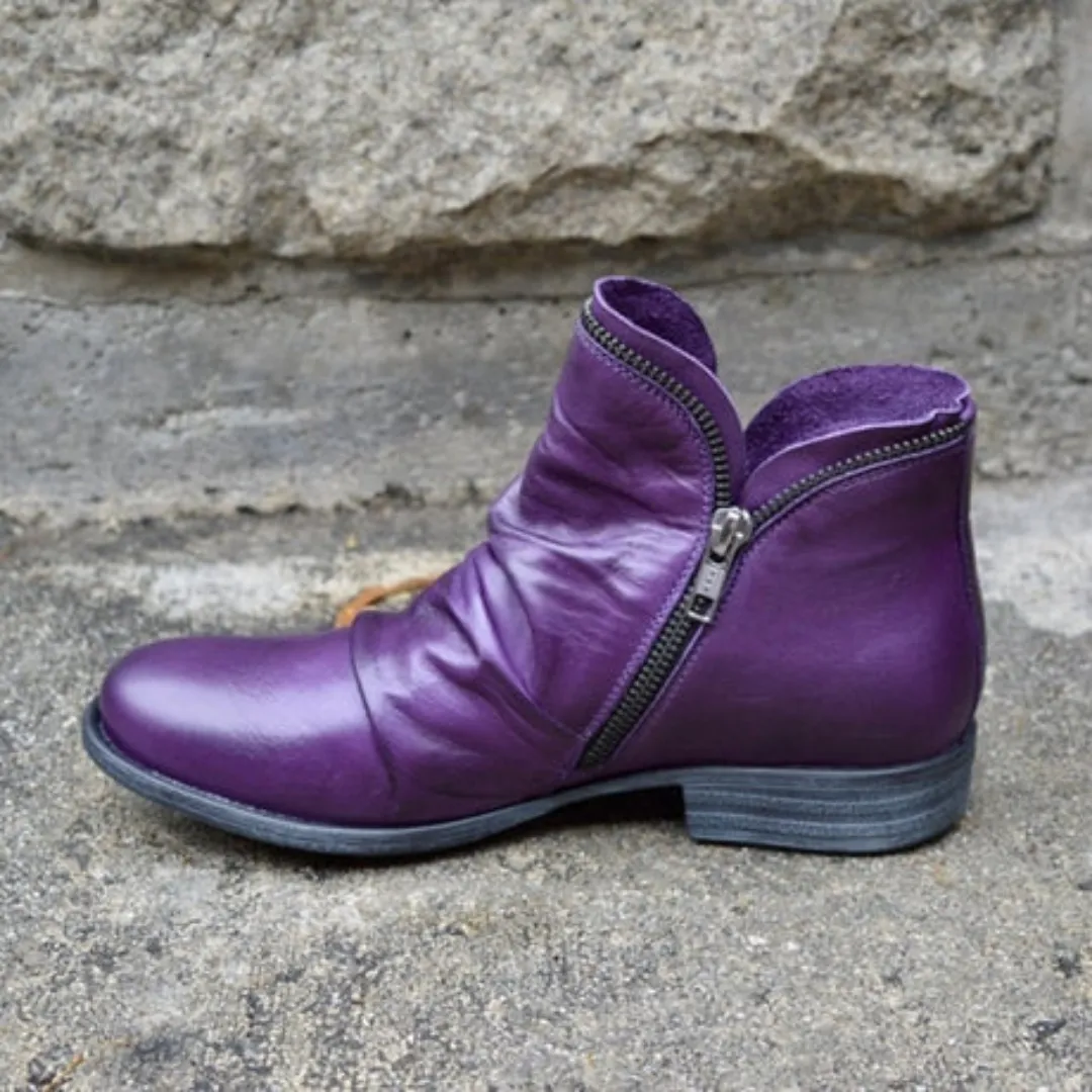Women's Vintage Waterproof Zip Boots | Walking