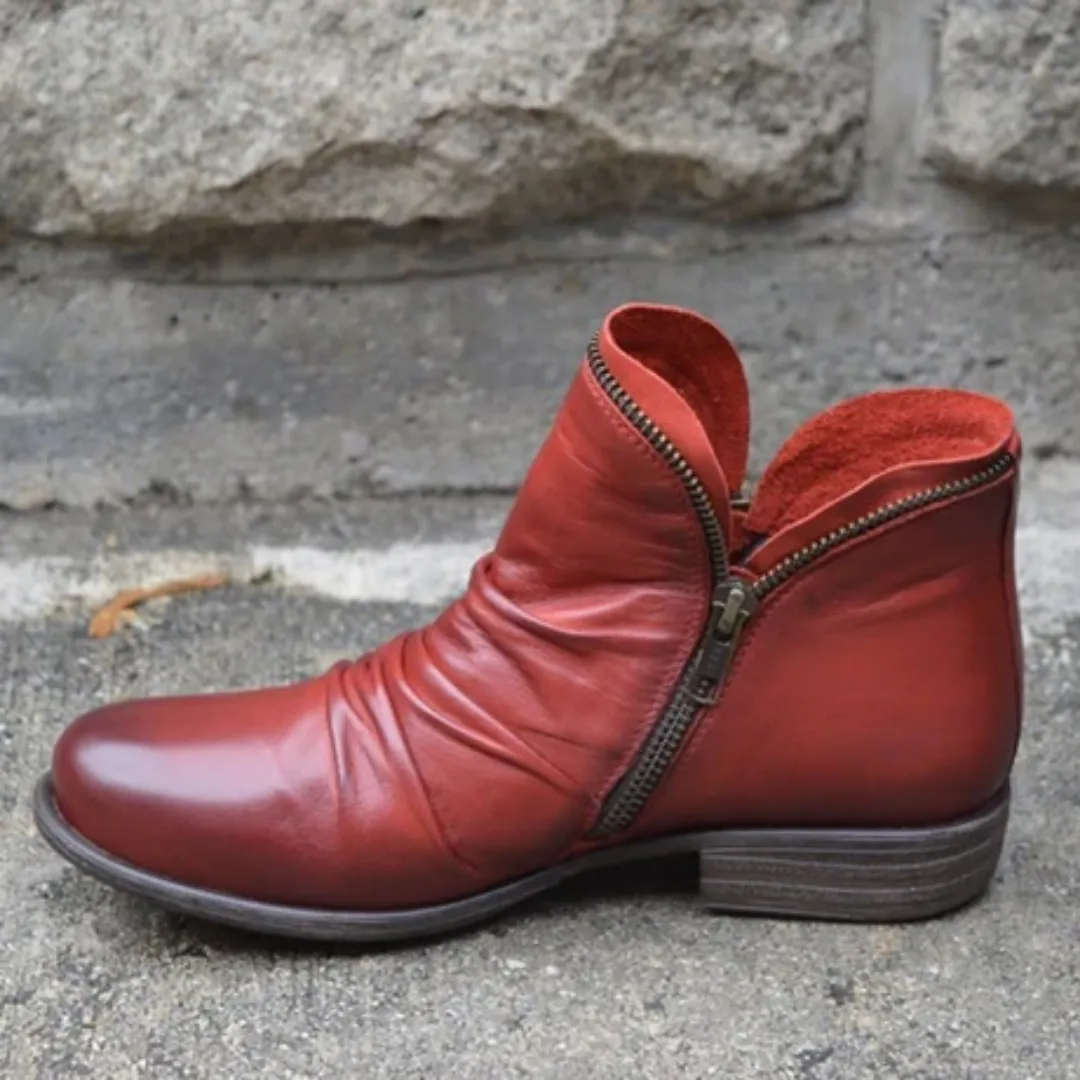 Women's Vintage Waterproof Zip Boots | Walking