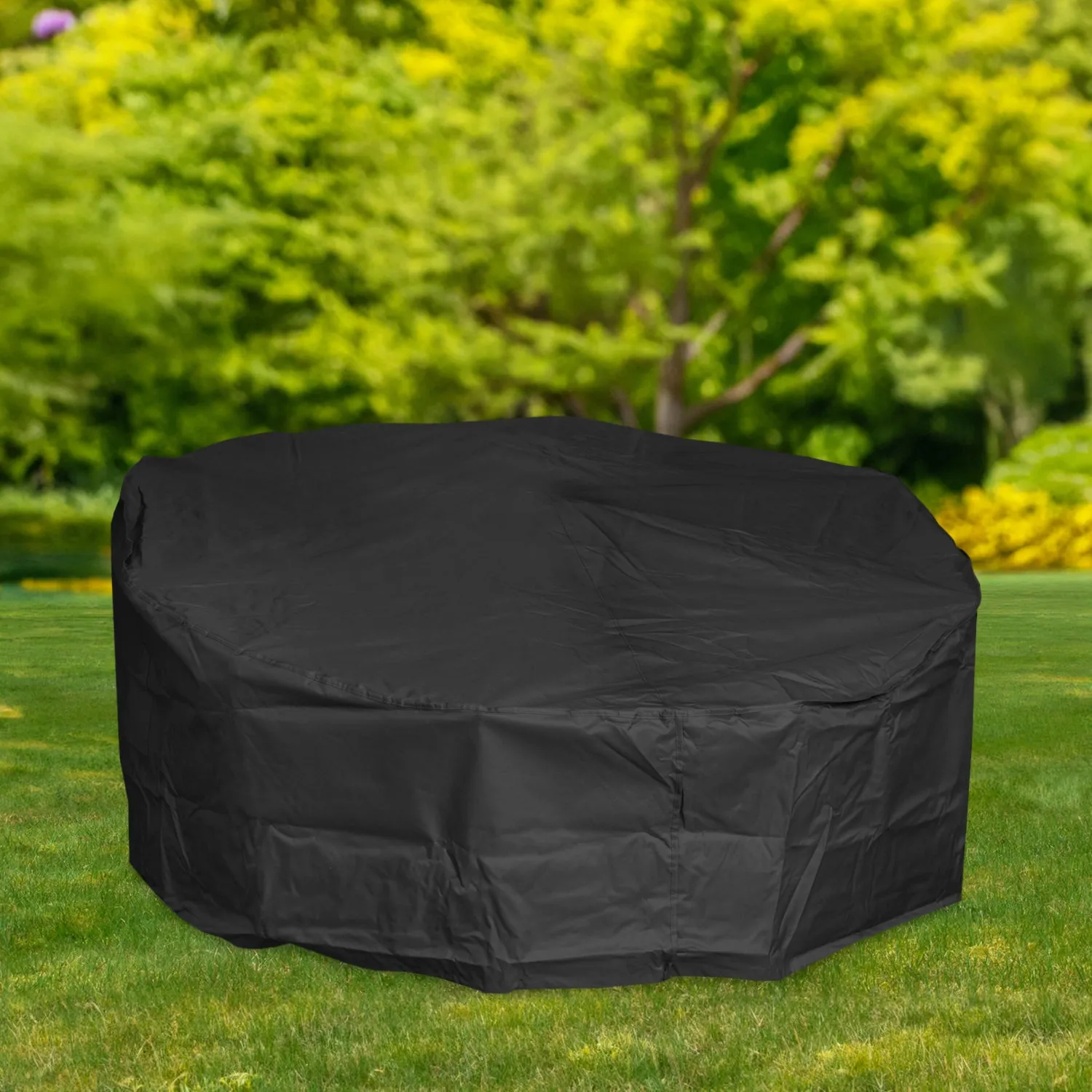Woodside Heavy Duty Waterproof Garden Rattan Day Bed Cover BLACK 185x55/90cm