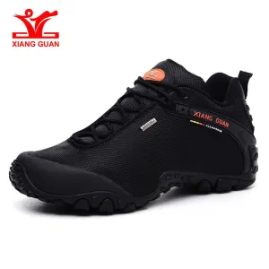 XIANG GUAN Outdoor Hiking shoes EUR size 39-48 man Breathable Anti-skid Windproof black travel Shoe Trend Sports Sneakers
