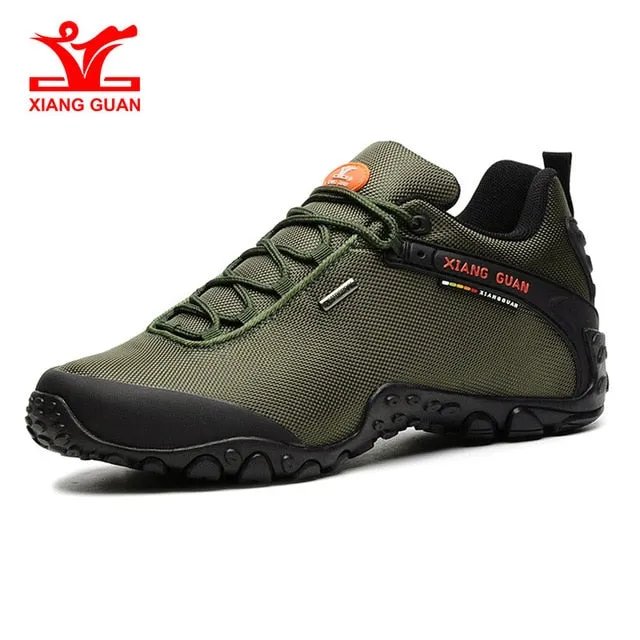 XIANG GUAN Outdoor Hiking shoes EUR size 39-48 man Breathable Anti-skid Windproof black travel Shoe Trend Sports Sneakers