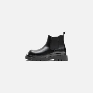 Y2K Retro Chunky Sole Leather Boots for Fashion-Forward Style
