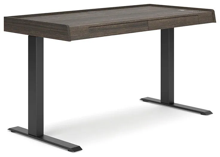Zendex Dark Brown 55" Adjustable Height Desk